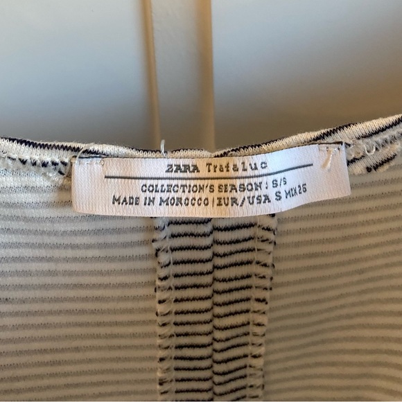 Zara light grey and white stripe bodycon tank dress - Picture 6 of 11